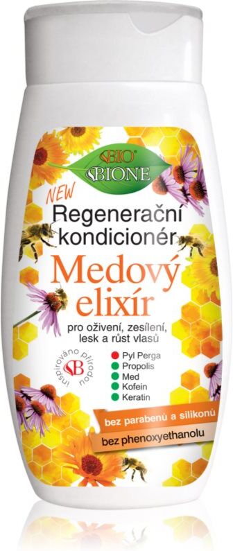 Bione Cosmetics Honey Elixir après-shampoing régénérant pour cheveux 260 ml