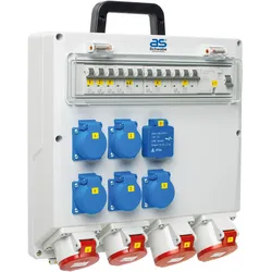 As - Schwabe, Systemstromversorgung, Wandverteiler mit Direktanschluss (CEE 16/5, CEE 32/5, CEE 7/3, CEE 7/4, USB-A)