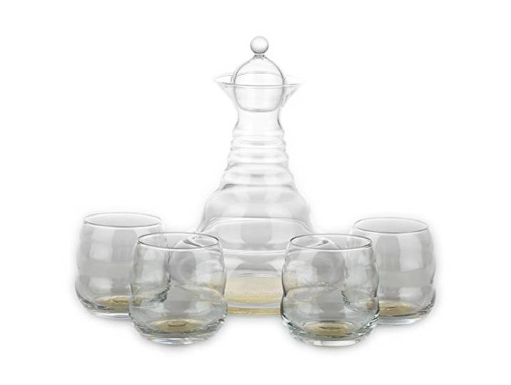 Natures Design Alladin Karaffe gold 1,3 Liter + 4 Becher Mythos gold