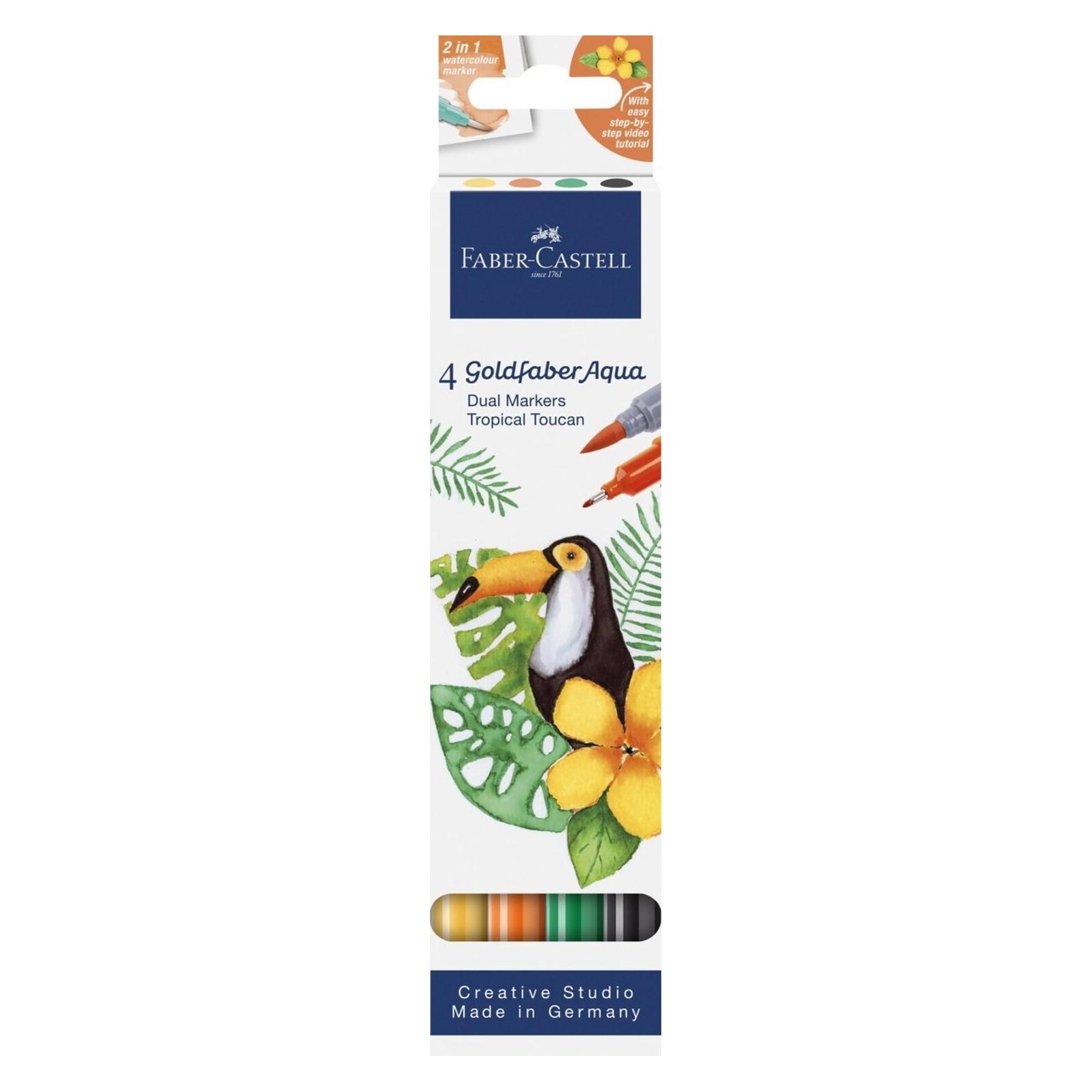 Faber-Castell Dual Marker Goldfaber Aqua. 4er Etui Tropical Toucan (4x) (164508)