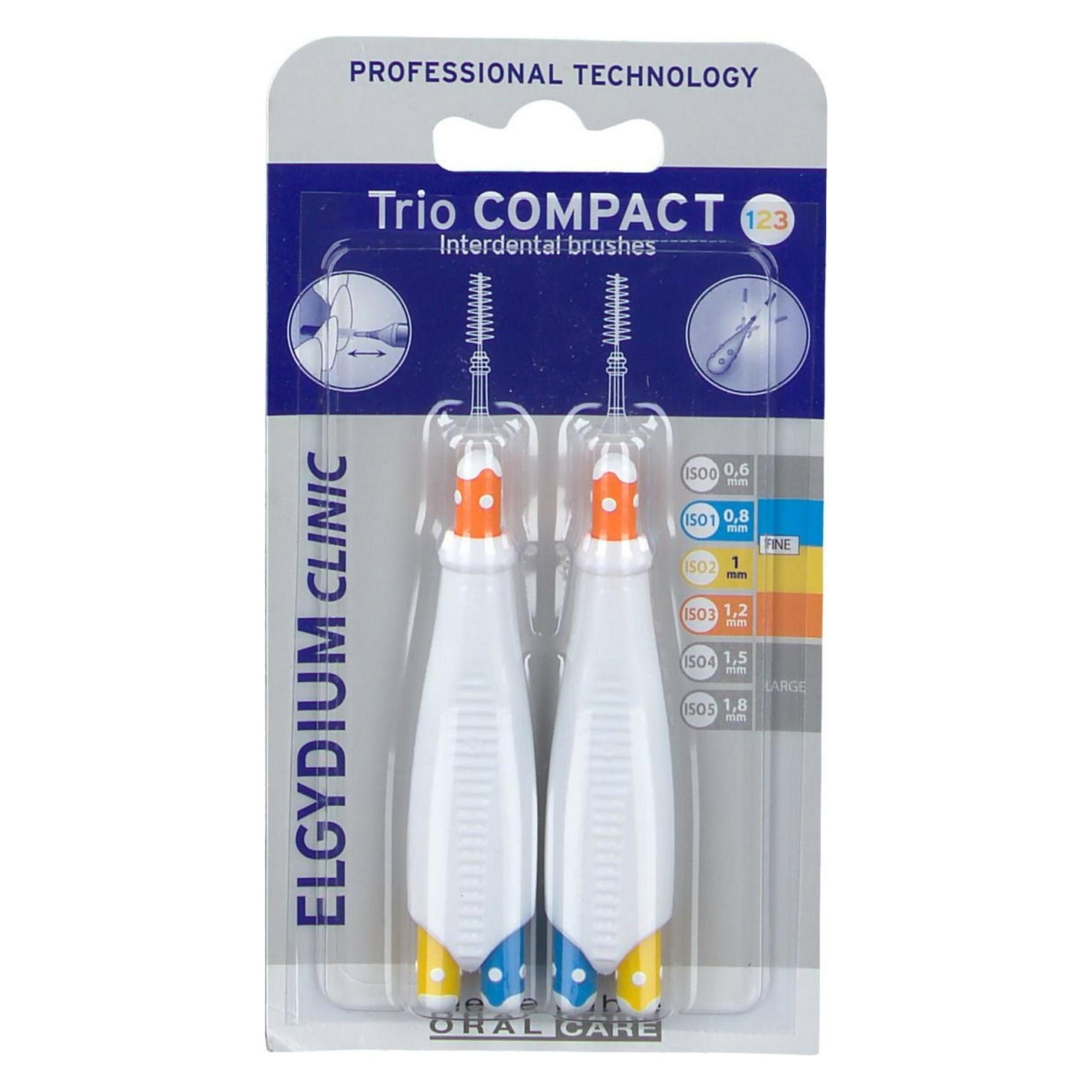 Pierre Fabre Elgydium Clinic Trio Compact 123, Interdentalbürste, 1 Packung 2 Stücke (2x) (50578)