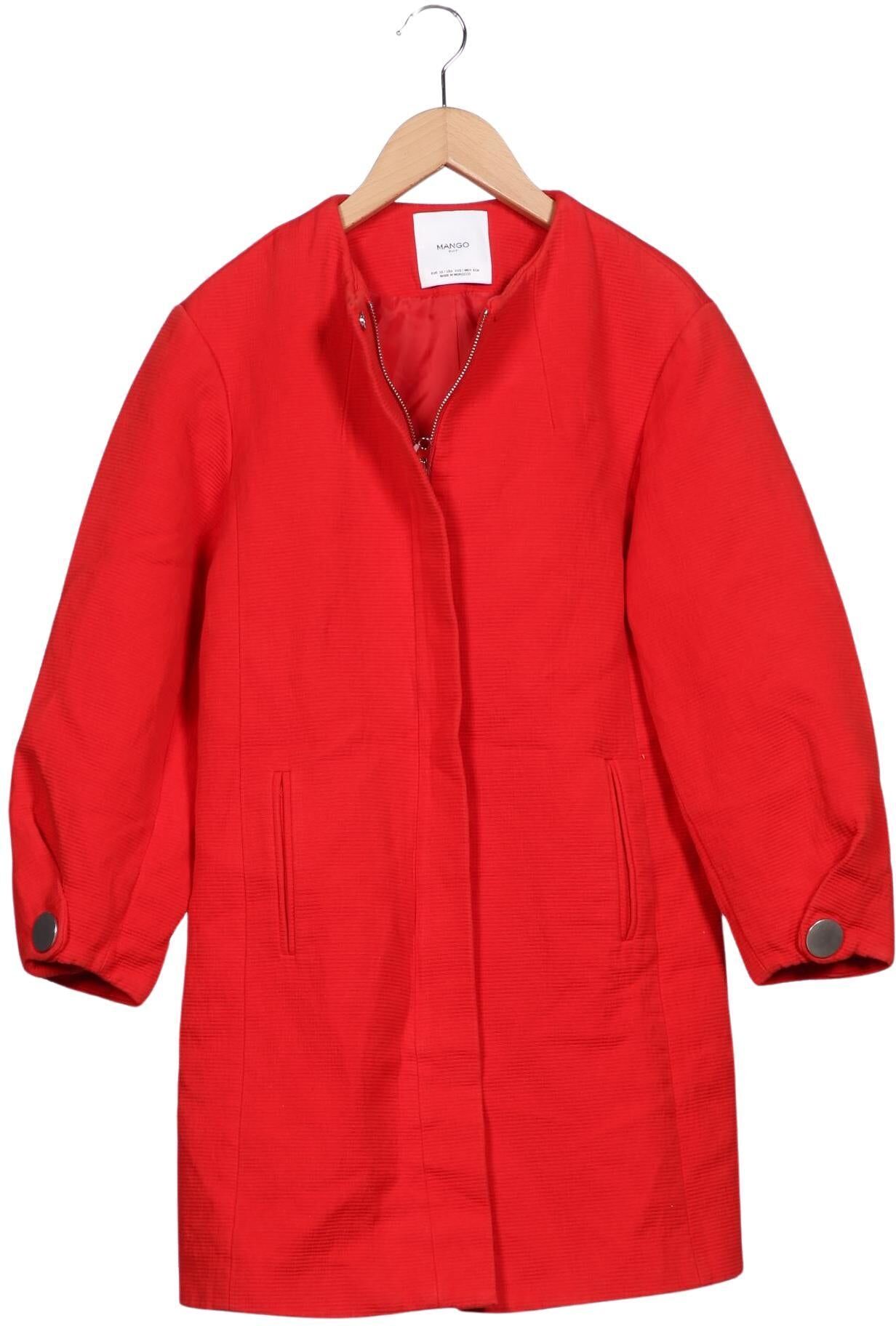 Mango Damen Mantel, Rot, Gr. XS, Baumwolle - Second Hand