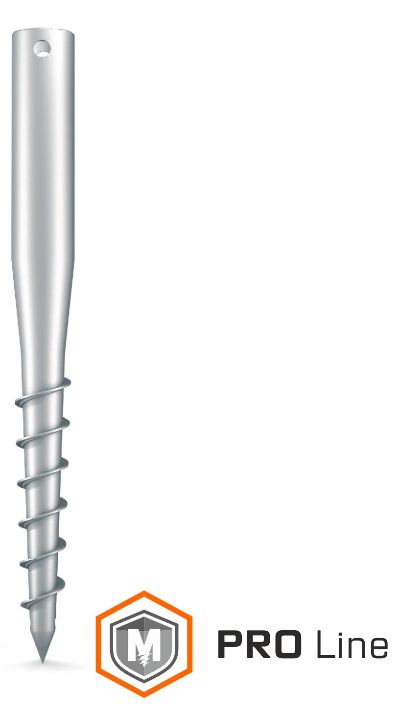 MAXERIO 100 cm 8er Set Core Schraubfundament PRO Line; Ø 60 x 2; M12