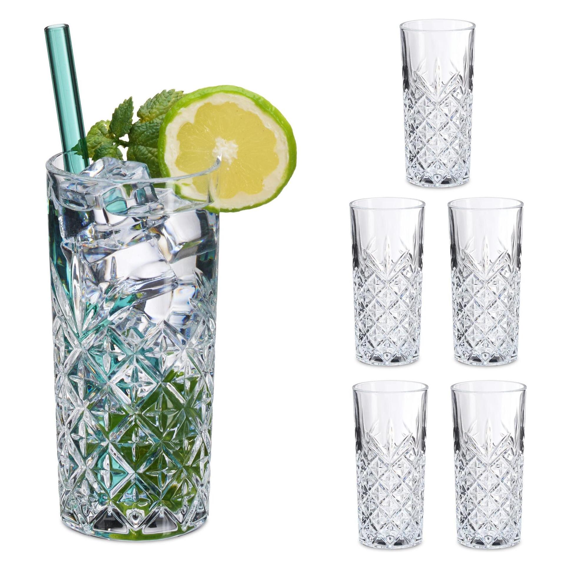 Relaxdays 6x Longdrinkgläser (0.30 l, 6x) (4052025500955)