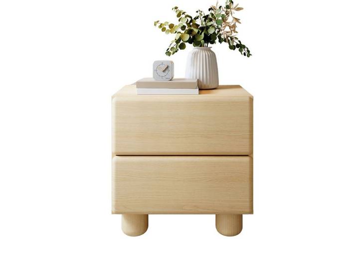 Compleo Nachttisch mit 2 Schubladen MAVO, Scandi design, Nachtschrank, Möbelfarbe: Eiche vincenza