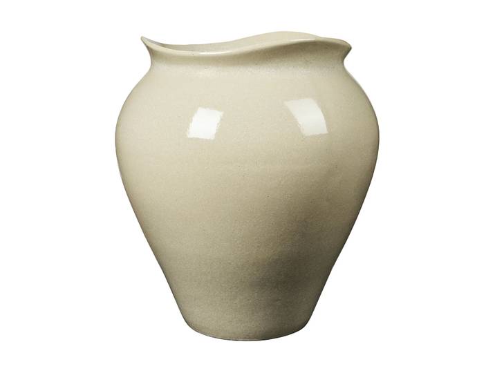 Broste Copenhagen Vase sur pied Florentina XL 57 cm Beige
