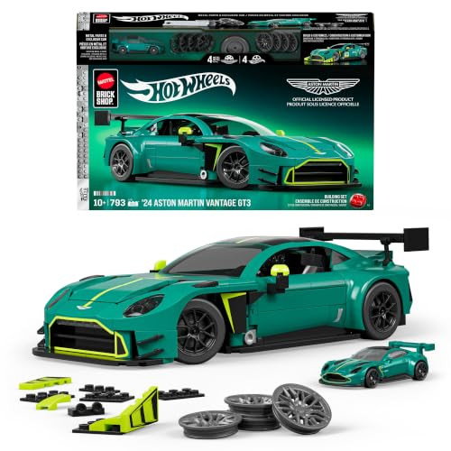Mattel Brick Shop Hot Wheels ’24 Aston Martin Vantage GT3 bouwset, 793 onderdelen, JLF51