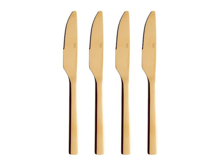 Aida Couteau de table Raw, lot de 4 Or
