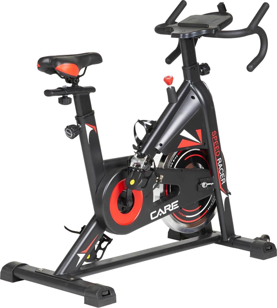 CARE SPEED RACER - Indoor-Bike - 14 kg Schwungmasse - Mikro-Widerstand mit Filzbremse - Pedale mit Fußschlaufen - Heimgebrauch