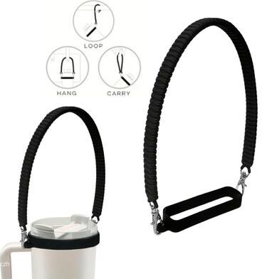 Combo Retail Shop Silicone Water Bottle Sling Carrier, Durable Soft Handle Strap, Flexible Cup Holder For Bottles, Easy Carry Accessories white