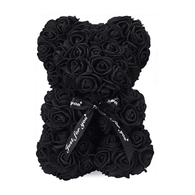 ForeverBloom Rose Teddy Bear Gift For Mom And Loved Ones black