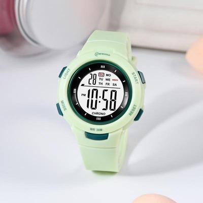 Everyday Crate MINGRUI Kids Digital Sport Watch 30M Waterproof Kids Watch With LED Backlight Alarm Stopwatch green
