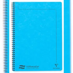 Clairefontaine 10x Europa Notemaker, Doppelspiralheft A4, 60 Blatt liniert abtrennbar - Türkis 482/1148Z