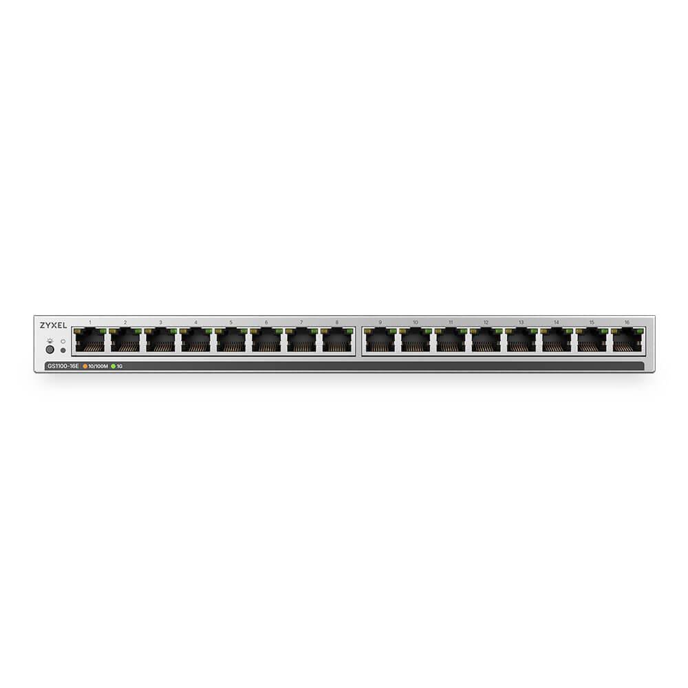 ZyXEL GS1100-16E 16-Port Gigabit Unmanaged Slimline Switch GS1100-16E-EU0101F
