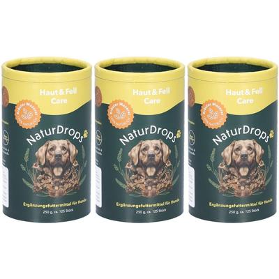 Naturdrops Haut & Fell Care Erg.Futterm.f.Hunde x3 3x250 g