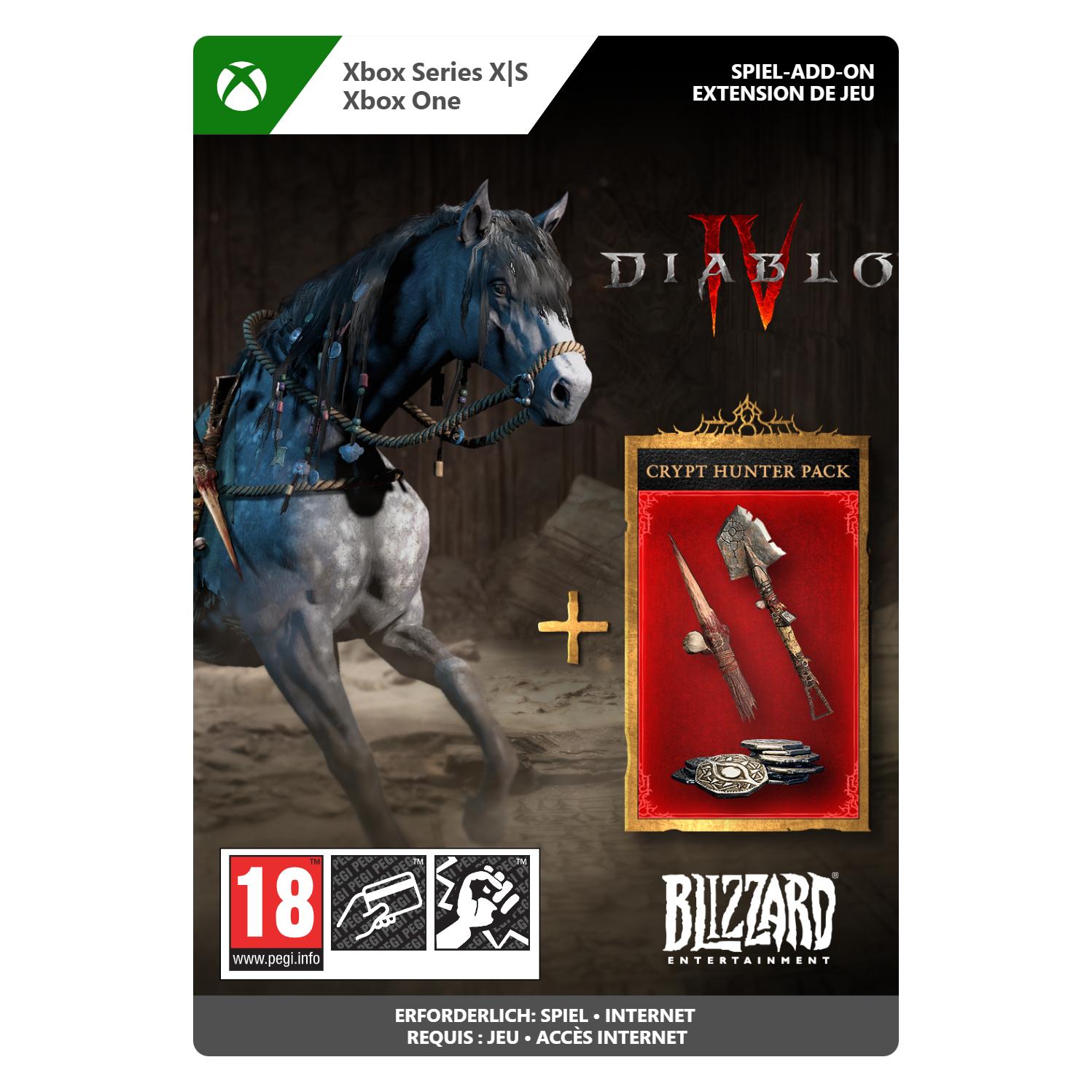 Microsoft Xbox Diablo IV Crypt Hunter Pack Download Code (Xbox One S, Xbox One X, Xbox Series S, Xbox Series X) (7CN-00136)