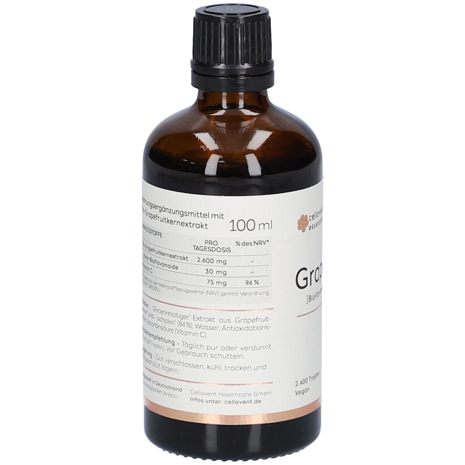 Cellavent essentials Grapefruit Kern Bio Ext.Sirup 100 ml Sirup