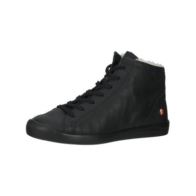 Schnürstiefelette SOFTINOS "softinos Stiefelette Leder", Damen, Gr. 38, Schurwolle, schwarz, Leder, Schuhe Schnürstiefelette