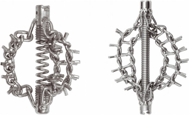 KS Tools Têtes spéciales à chaînes avec pointes, 4 chaînes Ø30mm, pour spirales 16 mm (900.2188)