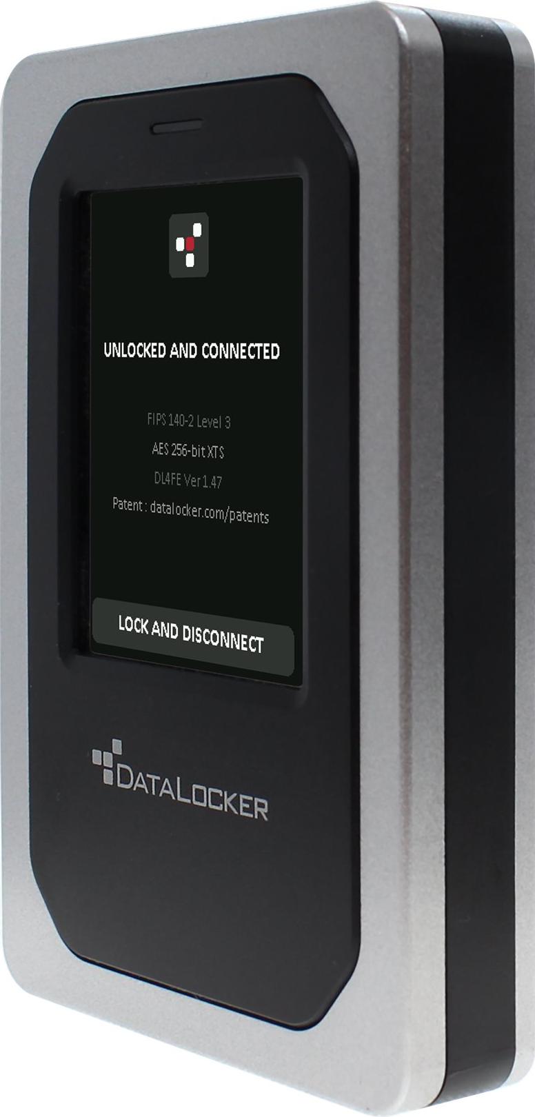 DataLocker DL4 FE, 2 TB, 2.5", 3.2 Gen 1 (3.1 Gen 1), 5400 RPM, Aluminium, Schwarz