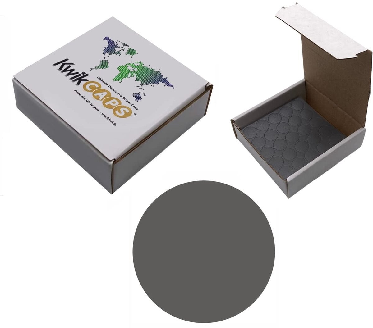 Schroefdopjes Zelfklevend Grijs - PVC Afdekdoppen voor Meubels - 14mm