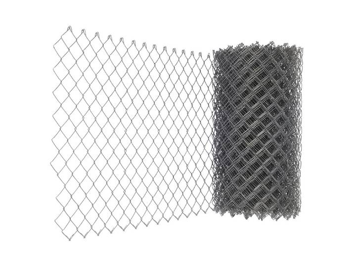 Diagonalgeflechtzaun verzinkt 25 × 0.8 m