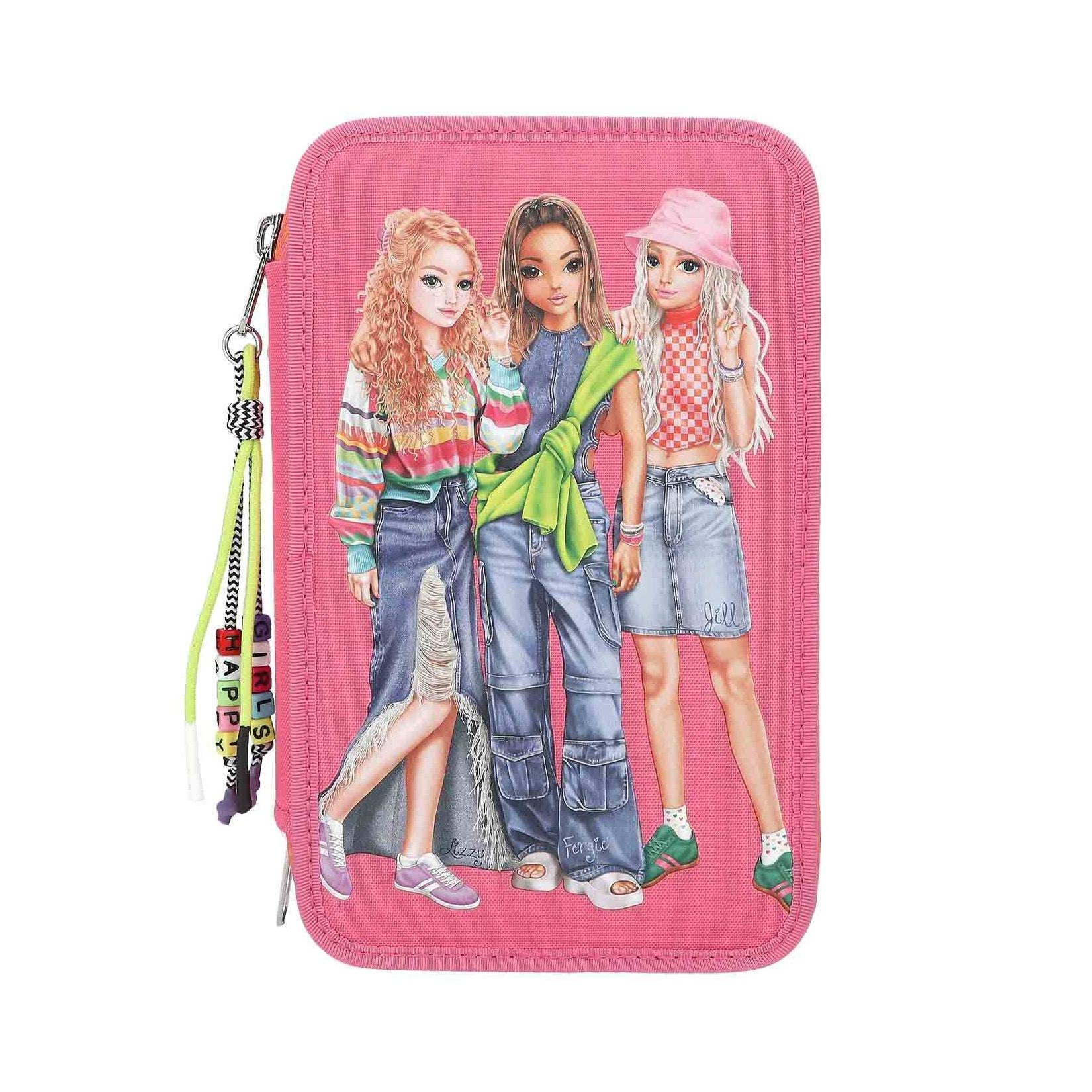 Depesche 3-Fach Federtasche mit Stifte TOPModel 20,5 x 14,3 cm