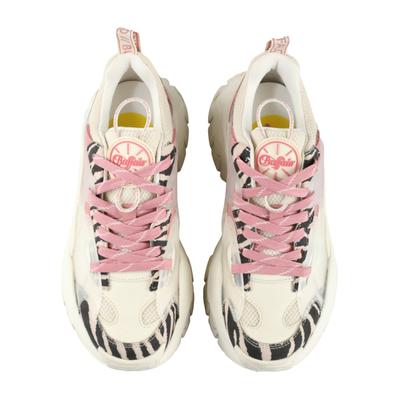 Trainingsschuh BUFFALO "Buffalo TRAIL ONE", Damen, Gr. 40, rosa (beige, rose leo), Polyurethan, Schuhe