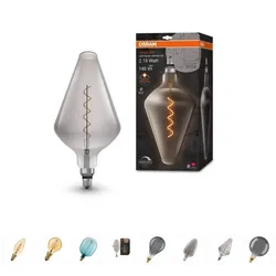 OSRAM E27 LED Glühlampe dekorative Kegelform dimmbar 4W wie 15W extra warmweißes gemütliches Licht in besonderer Form