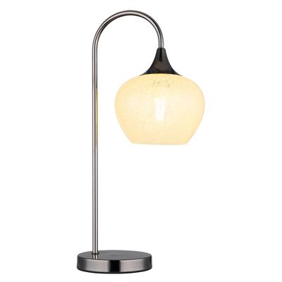 GLOBO LIGHTING Tischleuchte "MAXY", schwarz, chrom, 1, H: 54cm, 1 Stk., Leuchten, Tischleuchte Schwarz-Chrom, Glas/Kristalle, E27, Tischleuchte