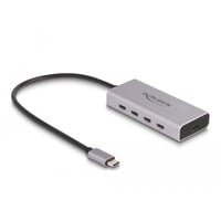 DeLock USB 10 Gbps USB Type-C Hub mit 4 x USB Type-C + 1 x USB Type-C PD 85 Watt, USB-Hub grau