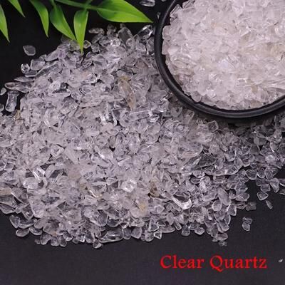Uplift Picks Natural Agate Crystal Chips Stone Gravel For Aquarium Decor And Crafts clear Quartz 20g