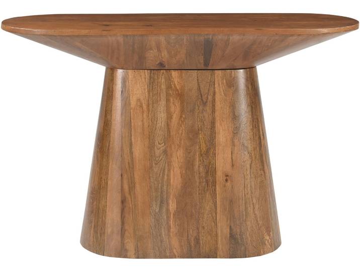 Konsolentisch SIT Montreal oval aus massivem Mangoholz mit Sockelfuß , beige (natur, natur, natur), B:120cm H:77cm T:40cm, Tische, Konsolentisch, Ovale 120-cm-Platte & ovaler Sockelfuß aus massivem Mangoholz
