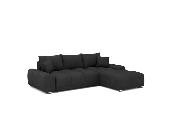 Ecksofa mit Schlaffunktion TRAVIS rechts schwarz
