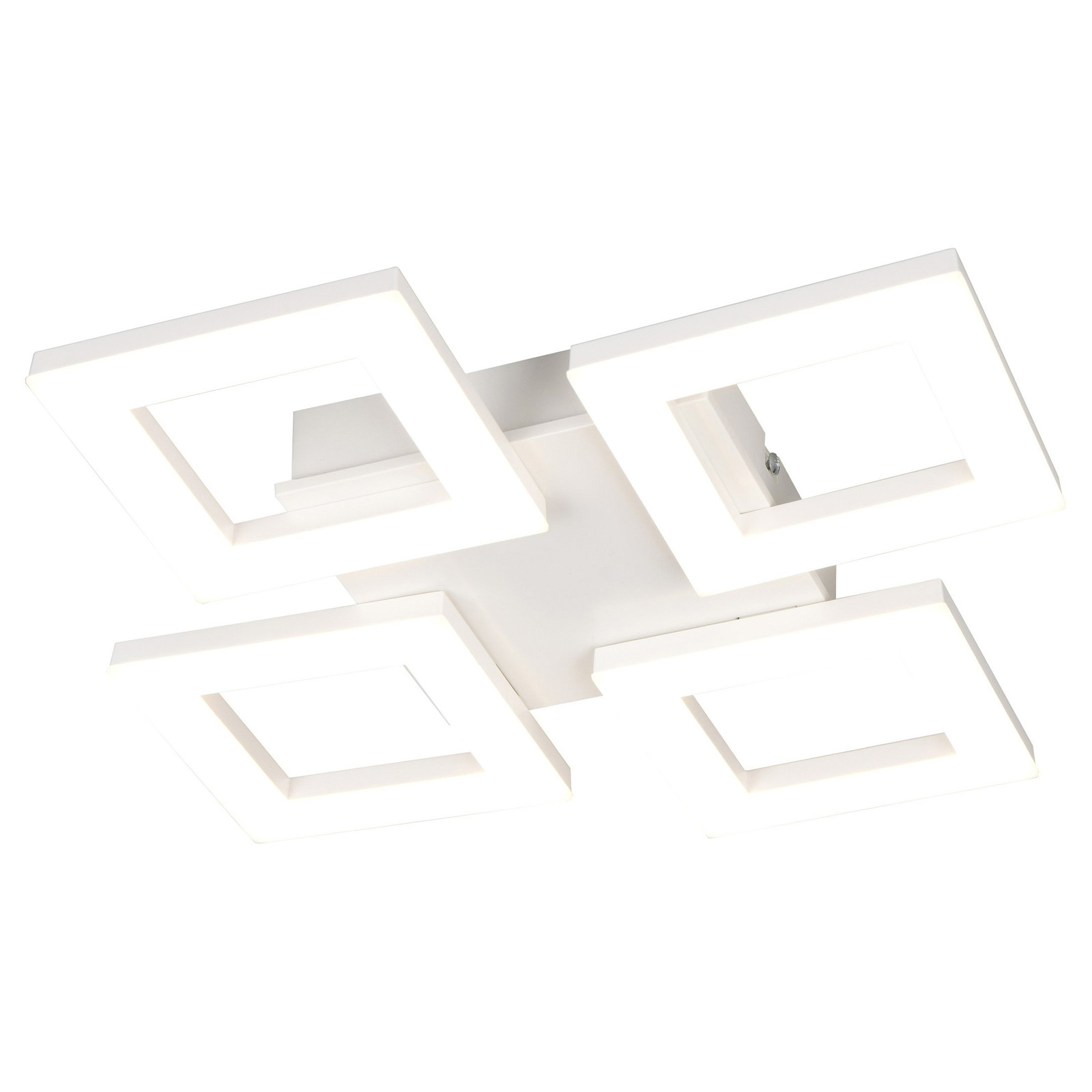 home24 Plafondlamp Cemi type A wit/wit met LED-module en polycarbonaat