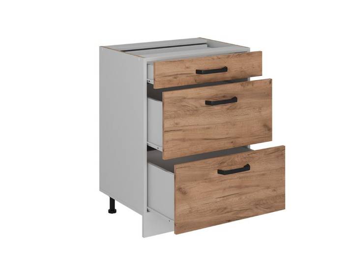 Meuble cuisine R-Line 60cm sans PT Chêne de force doré/Blanc Vicco 52264