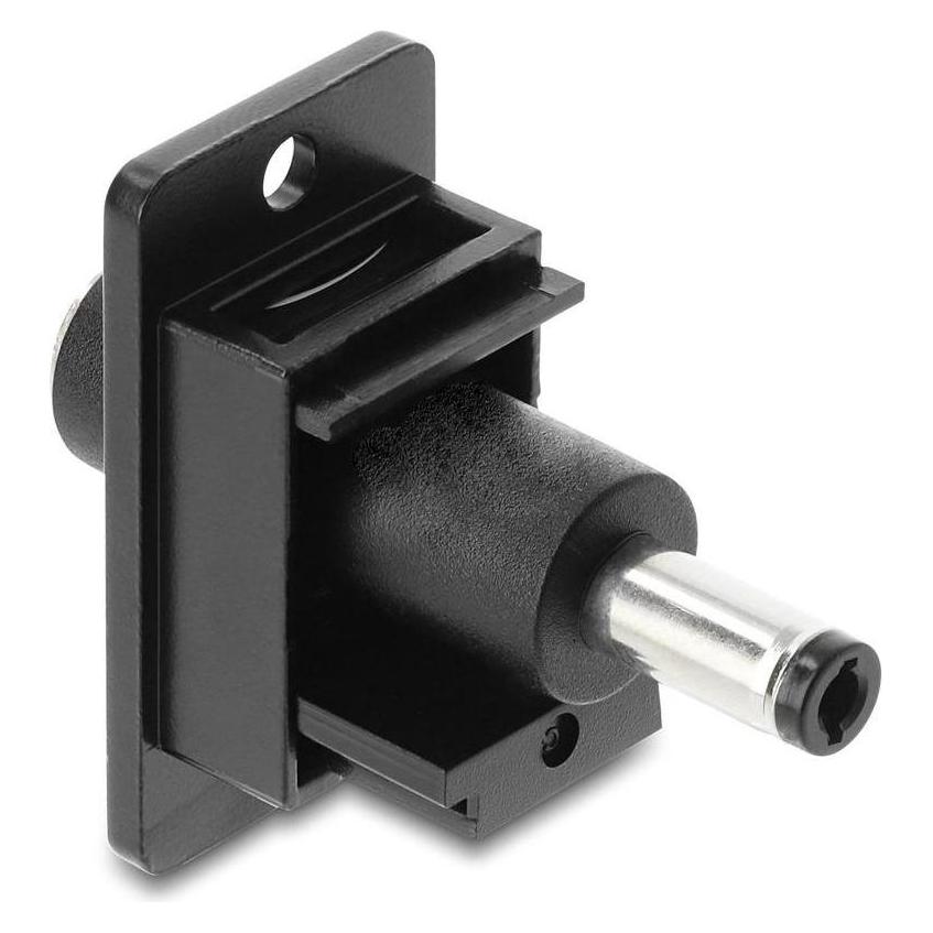 Delock Panel Mount DC 5,5 x 2,1 mm Buchse zu DC 5,5 x 2,5 mm (91119)