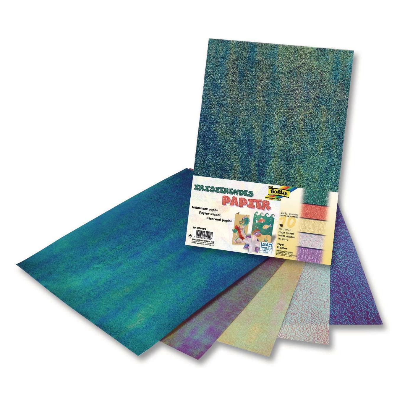 Folia Faltblätter Irisierend sortiert (75 g/m², 1x) (310409)