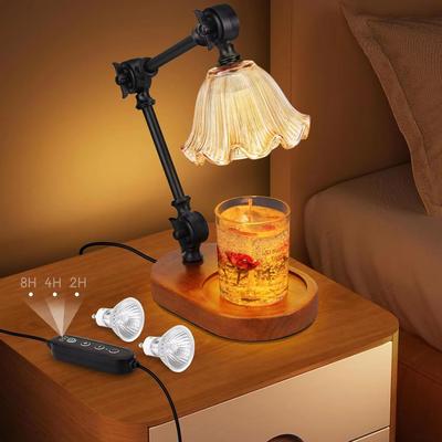 Inspired Finds Adjustable Candle Warmer Lamp With Timer Dimmable Wax Melt Warmer For Jar Candles (Includes 2 Bulbs) Adjustable Candle Warmer Lamp With Timer Dimmable Wax Melt Warmer For Jar Candles (Includes 2 Bulbs)