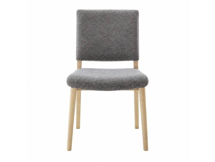 Trendstore Mareke Polsterstuhl mit 4-Fuß Gestell aus Wildeiche - Etna anthrazit Bequem gepolstert, skandinavisches Design, in verschiedenen Bezugsfarben Modern, Natur, Skandinavisch
