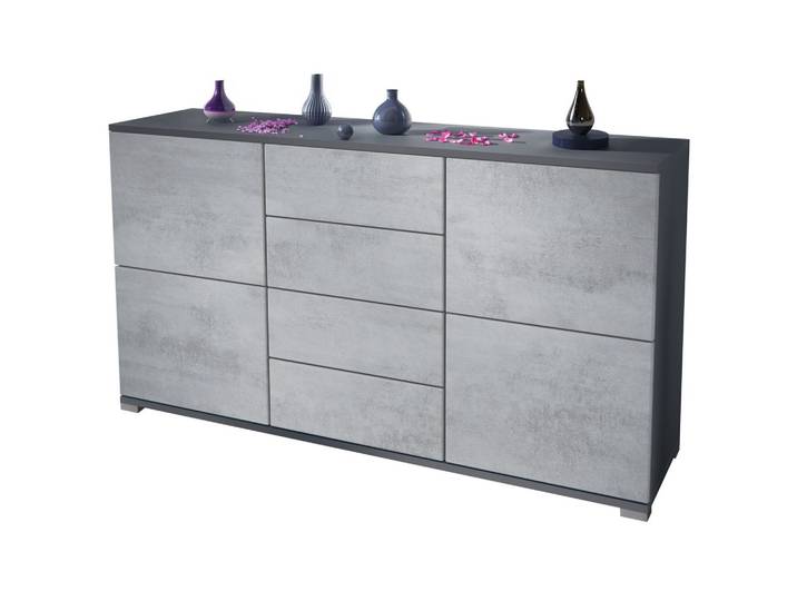 SIDEBOARD Rova Beton Oxid Optik