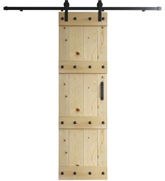 Coast Sequoia Inc Coast Sequoia 24in./30in./36in. x 84in. Castle Series Pine Wood Sliding Barn Door With Hardware Kit