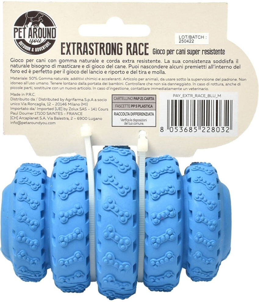 Pet Around You Gioco Cane Extra Strong Race Blu M