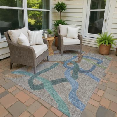 Addison Rugs Machine Washable Indoor/ Outdoor Abstract Links Chantille Rug