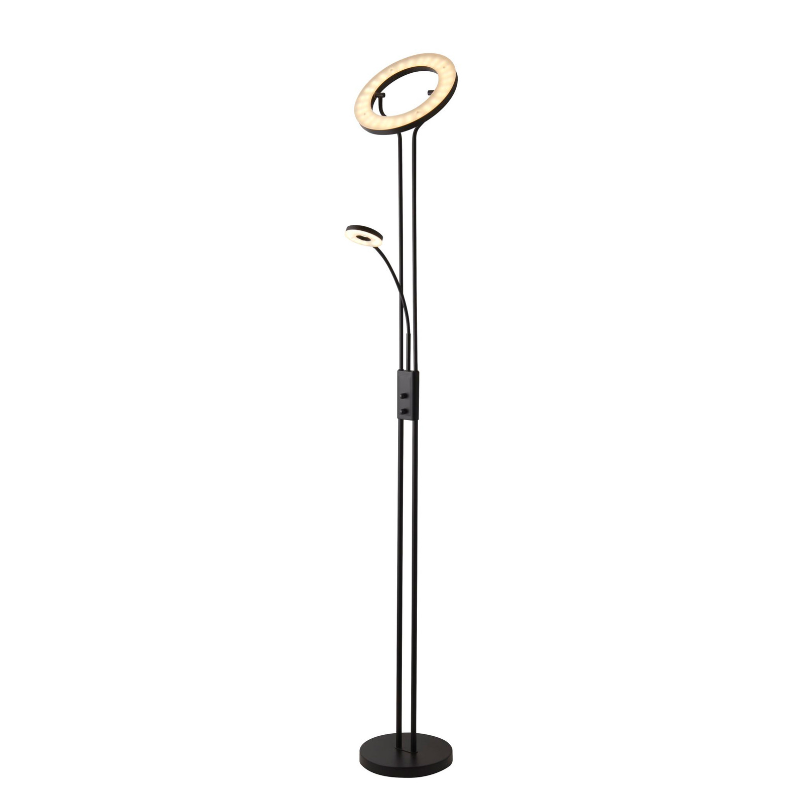 Searchlight Mother & Child Staande LED-leeslamp zwart B: 28 cm, H: 180 cm, D: 52 cm