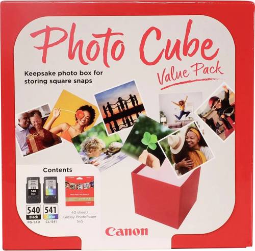 Canon Fotowürfel-Set PG-540/CL-541 Photo Cube Original Kombi-Pack Schwarz, Color 5225B012