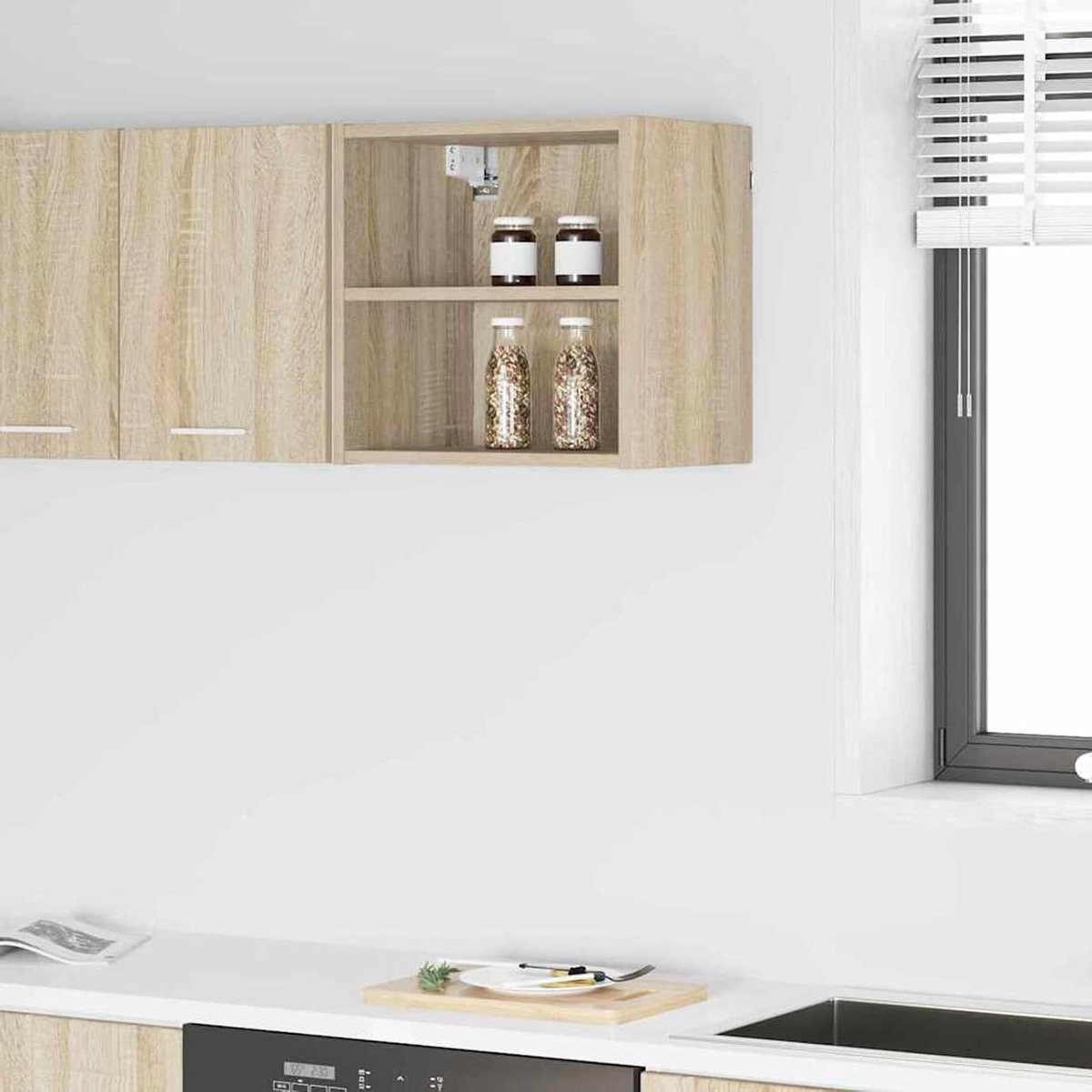Hangkast Sonoma Eiken voor Keuken, Woonkamer of Badkamer, Breedte: 40 cm