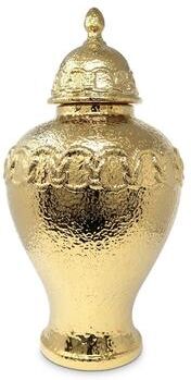 Vivience Gold Ginger Jar With Gold Chain Detail