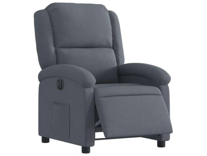 vidaXL Relaxsessel Elektrisch Dunkelgrau Samt