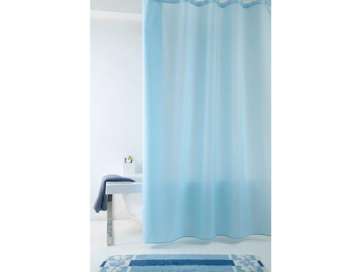 Grund Duschvorhang Impressa, Blau, Kunststoff, Abstraktes, 240x200 cm, Oeko-Tex® Standard 100, Made in Europe, Heimtextilien, Badtextilien, Duschvorhänge